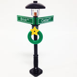 MinifigurePacks: Lego® City/Town "STREET SIGN - LAMP POST" Intersection of Cedar & Brick