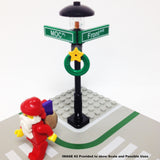 MinifigurePacks: Lego® City/Town "STREET SIGN - LAMP POST" Intersection of MOC & Front