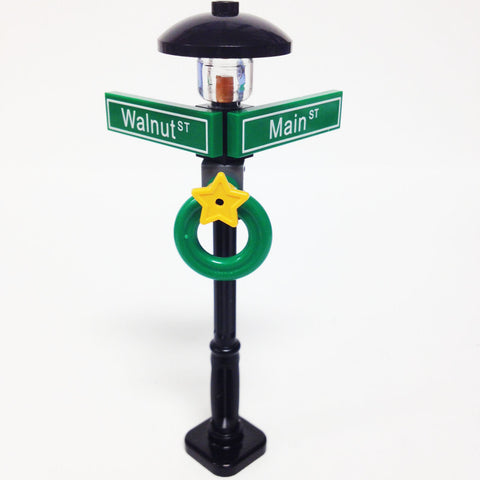 MinifigurePacks: Lego® City/Town "STREET SIGN - LAMP POST" Intersection of Walnut & Main