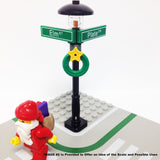 MinifigurePacks: Lego® City/Town "STREET SIGN - LAMP POST" Intersection of Plate & Elm