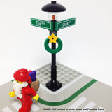 MinifigurePacks: Lego® City/Town "STREET SIGN - LAMP POST" Intersection of Tile & Oak