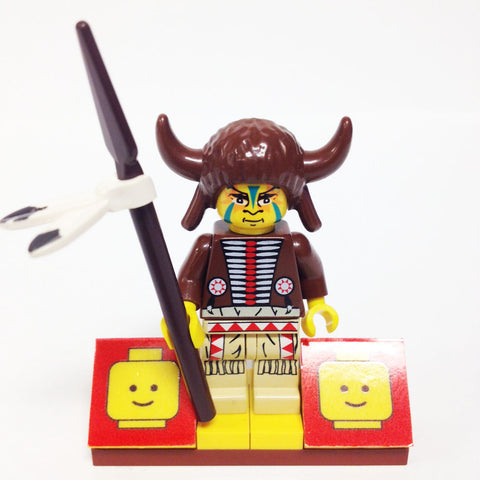 MinifigurePacks: Lego Western - Indians Bundle "(1) MEDICINE MAN" "(1) FIGURE DISPLAY BASE" "(1) FIGURE ACCESSORY"