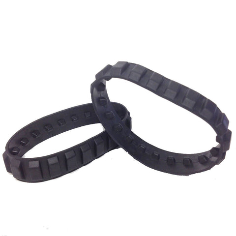Lego Parts: Rubber Tread Small (20 tread 'links') (PACK of 2 - Black)